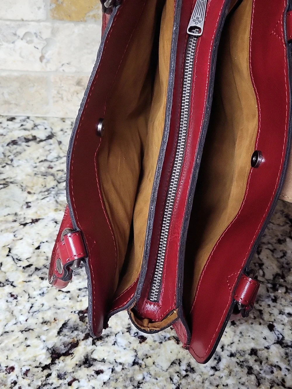 Patricia Nash Tooled Red Rienzo Satchel